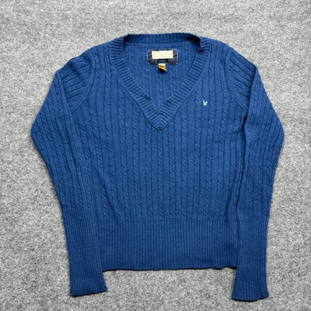 3351 Vintage American Eagle Cable Knit Sweater Size Large Womens